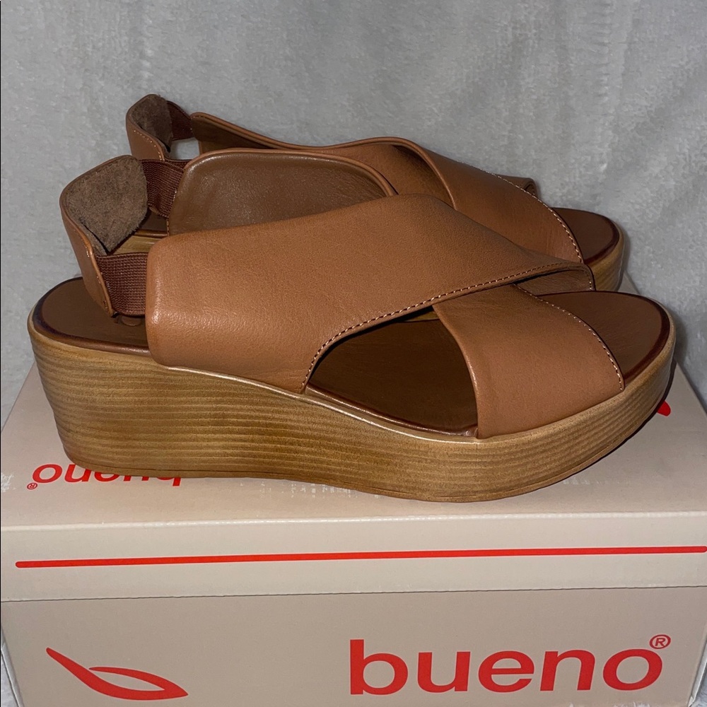 NWT BUENO Brand NAOMI Sandal in Dark Tan - Picture 9 of 14